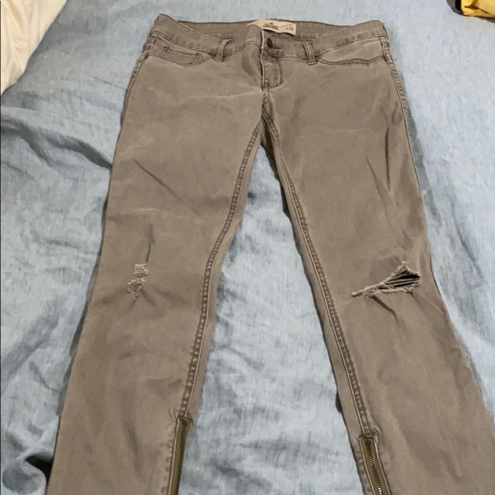 NWOT Hollister Skinny Khaki Jean Pants with zipper